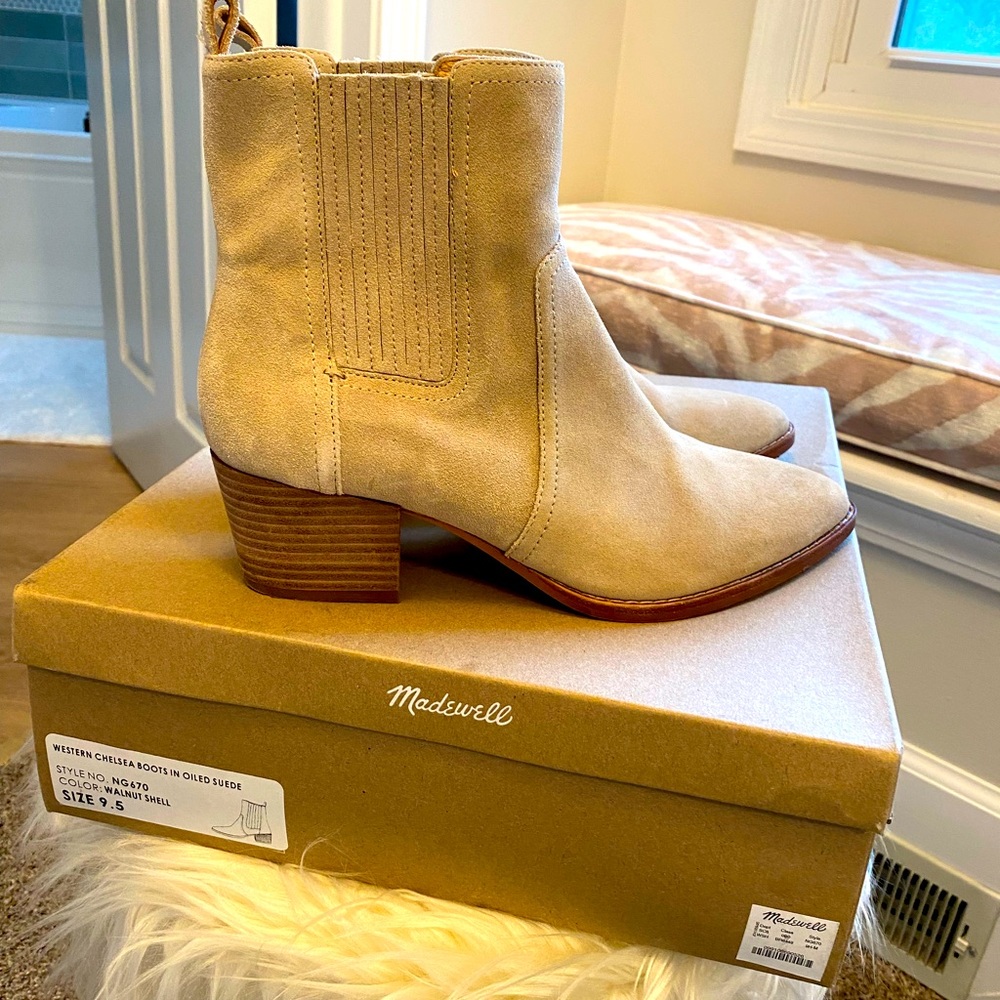 Madewell western booties, size9.5